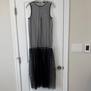 Zara Black Sheer Midi Dress
